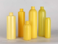 Colored plastic bottles